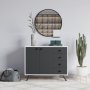 HANAH HOME Višenamenski ormar Waga White Anthracite - slika 1
