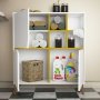 HANAH HOME Višenamenski ormar Pulse White Yellow - slika 2