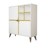 HANAH HOME Višenamenski ormar Pulse White Yellow - slika 4