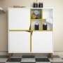 HANAH HOME Višenamenski ormar Pulse White Yellow - slika 1