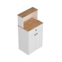 HANAH HOME Višenamenski ormar Mocha Walnut Atlantic Pine - slika 5