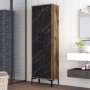 HANAH HOME Višenamenski ormar Berlin A Walnut Black Marble - slika 1
