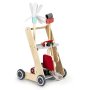 ECO TOYS Drveni Set Za Čišćenje Sa Kolicima Xxl Usisivač - slika 2