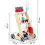 ECO TOYS Drveni Set Za Čišćenje Sa Kolicima Xxl Usisivač - slika 5