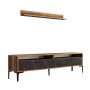 HANAH HOME TV polica Istanbul Walnut Black Marble - slika 1