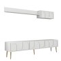 HANAH HOME TV polica Lyon 2 White Gold - slika 1