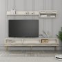 HANAH HOME TV polica Lyon 2 Cream Gold - slika 3