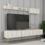 HANAH HOME TV polica Lyon 2 Cream Gold - slika 4