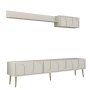 HANAH HOME TV polica Lyon 2 Cream Gold - slika 1