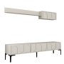 HANAH HOME TV polica Lyon 2 Cream Black - slika 1