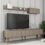 HANAH HOME TV polica Lyon 2 Atlas Walnut - slika 4