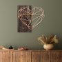 WALLXPERT Zidna dekoracija Heart Copper - slika 1