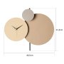 WALLXPERT Zidni sat Pavimento Beige - slika 4