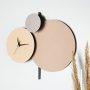 WALLXPERT Zidni sat Pavimento Beige - slika 1