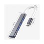 E-GREEN USB 3.1 tip C - HUB 4port USB 3.0 crni - slika 2