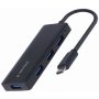 GEMBIRD Tip-C USB hub, 4x USB-A, crni (UHB-CM-U3P4-02) - slika 1