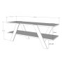 HANAH HOME TV polica April White Walnut - slika 3