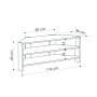 HANAH HOME TV polica Thales Corner Light Mocha - slika 3