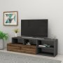 HANAH HOME TV polica Duru Light Walnut Anthracite - slika 2