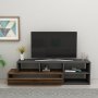 HANAH HOME TV polica Duru Light Walnut Anthracite - slika 4