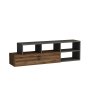 HANAH HOME TV polica Duru Light Walnut Anthracite - slika 5