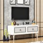 HANAH HOME TV polica Arel White Silver - slika 2
