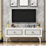 HANAH HOME TV polica Arel White Silver - slika 1
