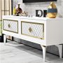 HANAH HOME TV polica Arel White Gold - slika 3