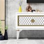 HANAH HOME TV polica Arel White Gold - slika 4