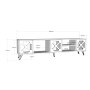 HANAH HOME TV polica Sinef White Anthracite - slika 4