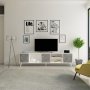 HANAH HOME TV polica Sinef White Anthracite - slika 1