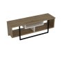 HANAH HOME TV polica Asal (120) Oak White Black - slika 3