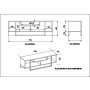 HANAH HOME TV polica Asal (120) Oak White Black - slika 4