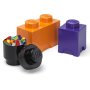 LEGO Kutije za odlaganje set (3 kom): ljubičasta, narandžasta, crna - slika 2