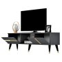 HANAH HOME TV polica Vania Anthracite Gold - slika 5