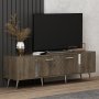 HANAH HOME TV polica Detas Walnut Silver - slika 2