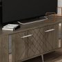 HANAH HOME TV polica Detas Walnut Silver - slika 3