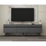 HANAH HOME TV polica River Anthracite - slika 1