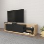 HANAH HOME TV polica Krog Oak Anthracite - slika 3
