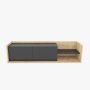 HANAH HOME TV polica Krog Oak Anthracite - slika 4