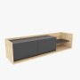 HANAH HOME TV polica Krog Oak Anthracite - slika 5