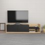 HANAH HOME TV polica Krog Oak Anthracite - slika 1