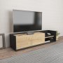 HANAH HOME TV polica Krog Anthracite Oak - slika 2