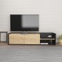 HANAH HOME TV polica Krog Anthracite Oak - slika 1