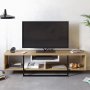 HANAH HOME TV polica Asal (150) Oak White Black - slika 2