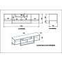 HANAH HOME TV polica Asal (150) Oak White Black - slika 4