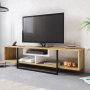HANAH HOME TV polica Asal (150) Oak White Black - slika 1