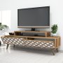 HANAH HOME TV polica City Walnut White - slika 2