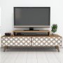 HANAH HOME TV polica City Walnut White - slika 3