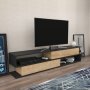 HANAH HOME TV polica Cortez Anthracite Oak - slika 2